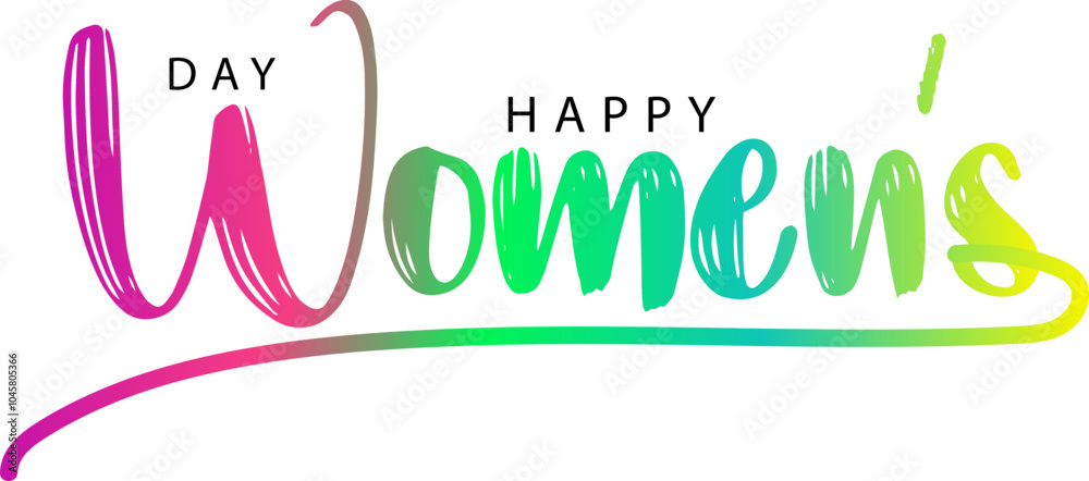 happy women's day, Women's Day card, background, 8 March. Vector, gradient color text happy women's day, Women's Day card, background, 8 March. Vector, gradient color text