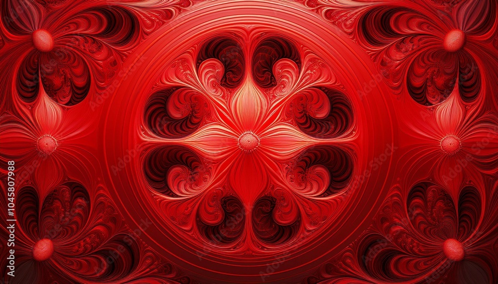 red fractal pattern red fractal pattern