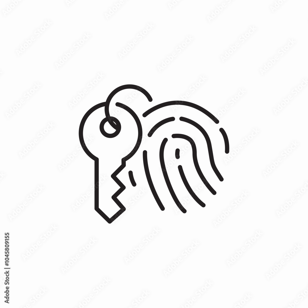 access fingerprint icon sign vector access fingerprint icon sign vector