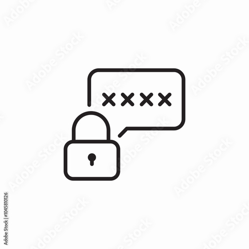 pin code icon sign vector