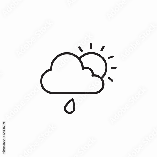 Rain weather icon sign vector
