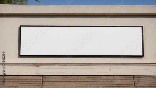 Billboard, Advertisement,Large blank billboard on a street wall