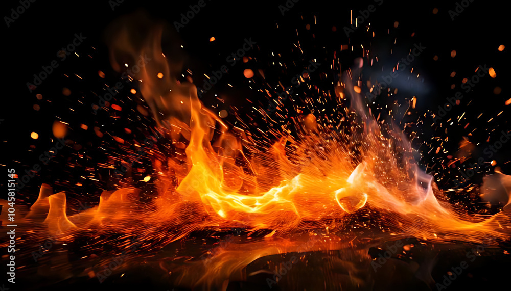 glimmering sparks dance fire glittering particles create blurred colorful effect black white background vibrant fire light glimmering sparks dance fire glittering particles create blurred colorful effect black white background vibrant fire light