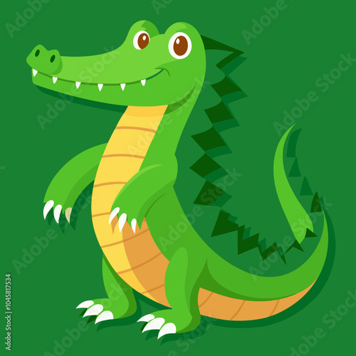 alligator crocodile on white