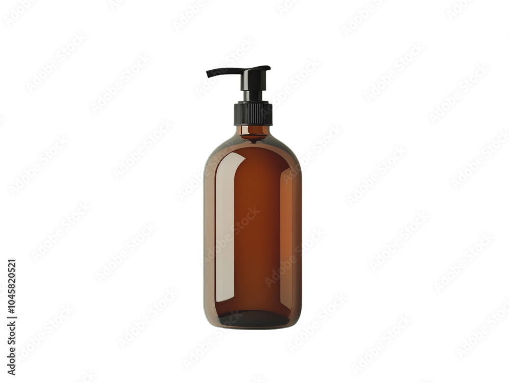 Amber Glass Bottle with Pump Dispenser - Product Packaging Amber Glass Bottle with Pump Dispenser - Product Packaging
