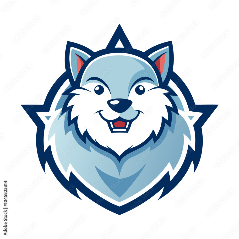 Obraz premium mascots logo of vole winter active species