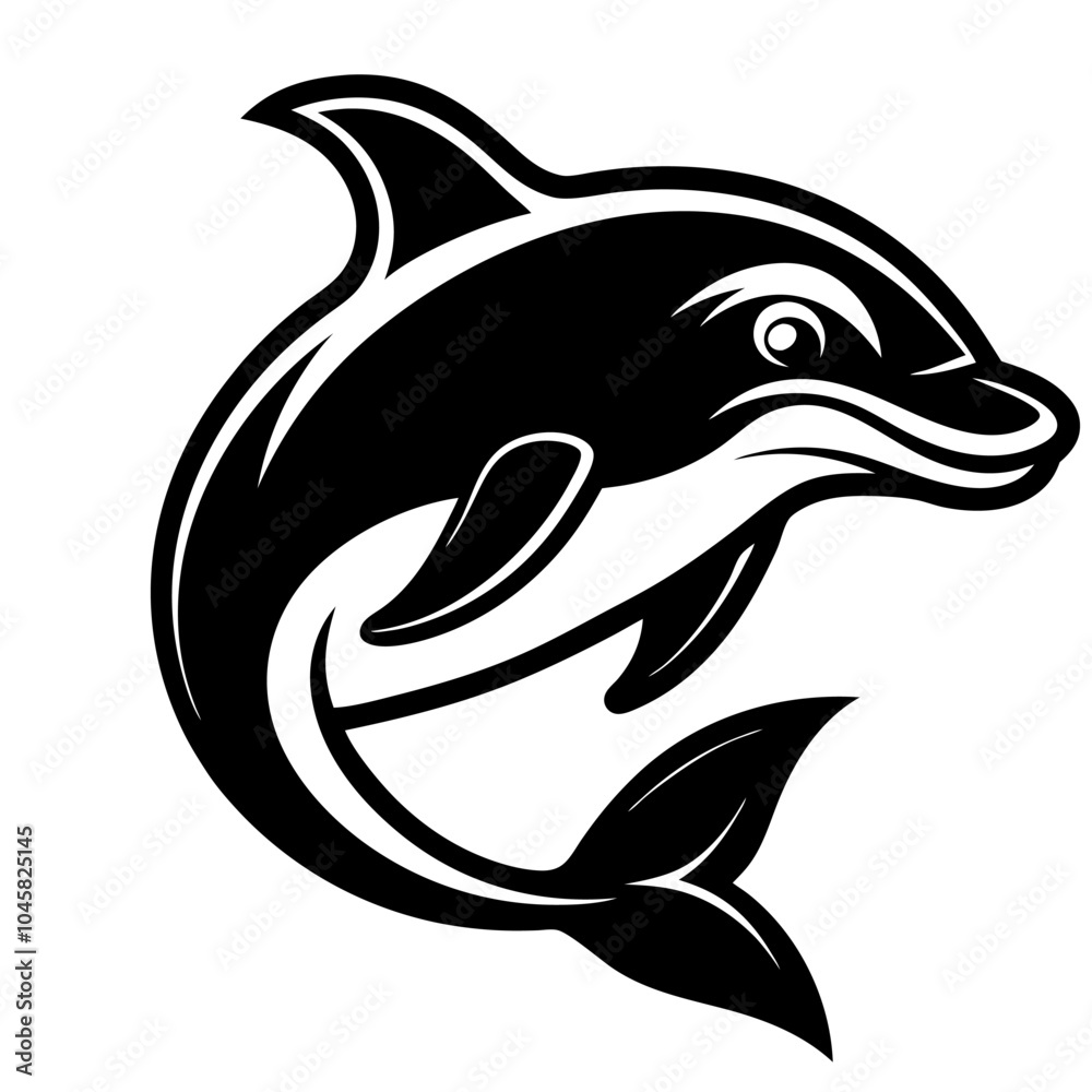 Fototapeta premium silhouette of a dolphin