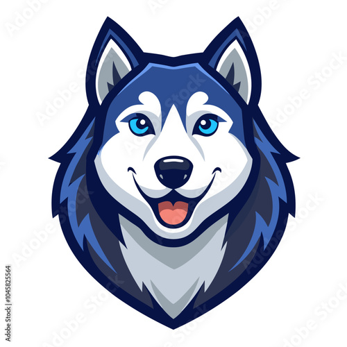 mascots logo of alaskan malamute  dog breed