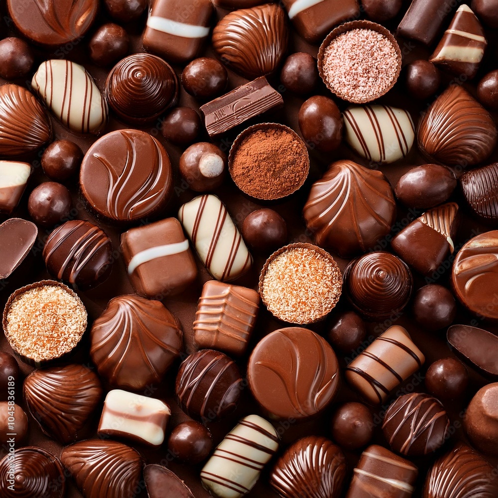 沢山のチョコレートの背景画像(mix of chocolate candies)
沢山のチョコレートの背景画像(mix of chocolate candies)