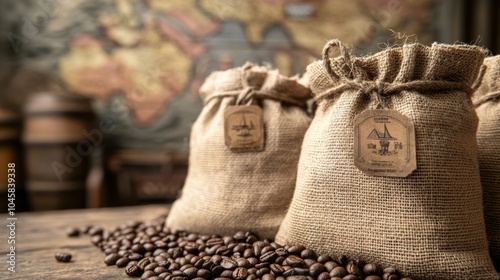 coffee beans in sack