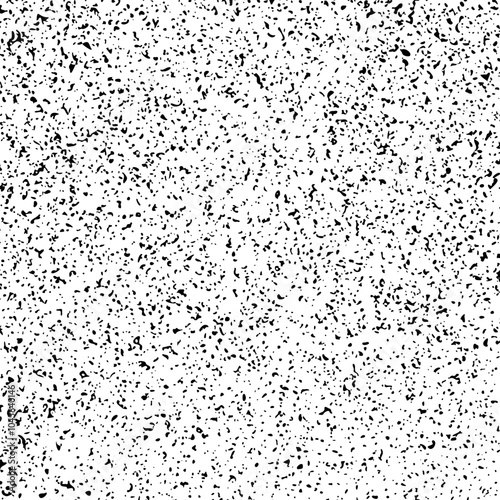Grunge vector black and white texture of small particles like molecules or particles under a microscope for your monochrome design
