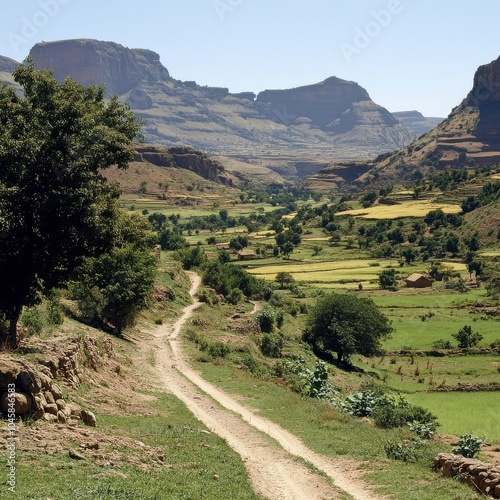 Northern Ethiopian Gheralta landscape. photo