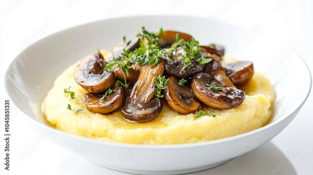 Creamy Polenta with Sauteed Mushrooms and Herbs Creamy Polenta with Sauteed Mushrooms and Herbs