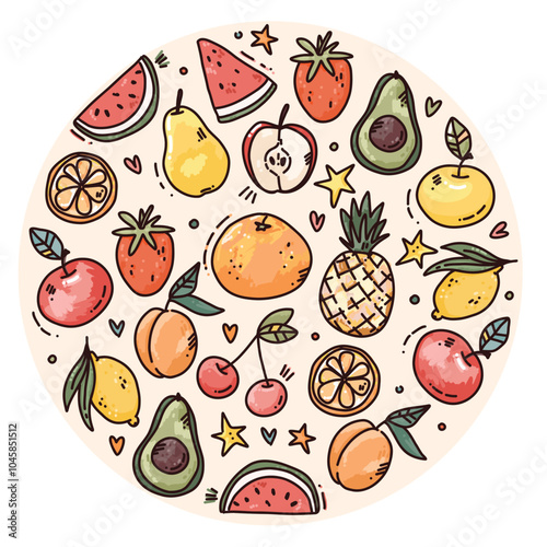 vector set of fruit