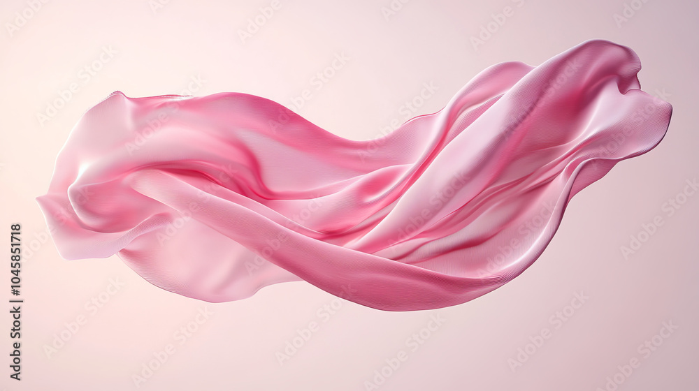 A soft, pink silk cloth, flowing gracefully in the air. This 3D image is perfect for showcasing your product, with space for adding text. A soft, pink silk cloth, flowing gracefully in the air. This 3D image is perfect for showcasing your product, with space for adding text.