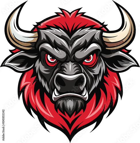 Wallpaper Mural Angry Bull Head Mascot Illustration Graphic Design Torontodigital.ca