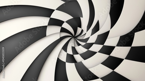 Wallpaper Mural Abstract Spiral Pattern in Black and White Design Torontodigital.ca