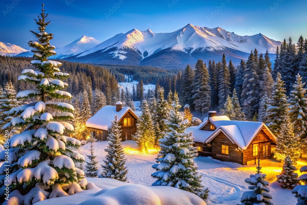 Snowy Breckenridge Landscape in Colorado During Christmas Time, Winter Wonderland Photography Snowy Breckenridge Landscape in Colorado During Christmas Time, Winter Wonderland Photography