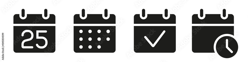 Calendar icon set. Calendar icons