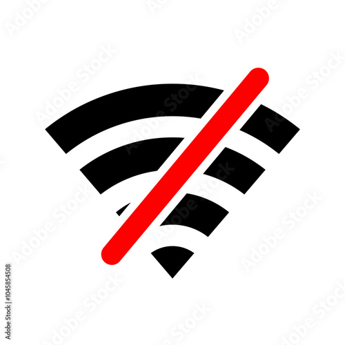 No signal icon. connection lost icon.