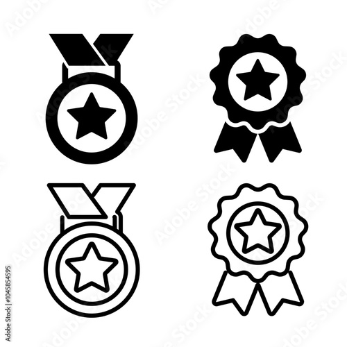 Medal icon set. Medal icon set.