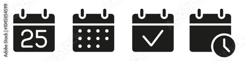 Calendar icon set. Calendar icons