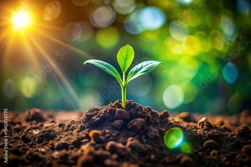 Wallpaper Mural Sprout Growing from the Ground in Tilt-Shift Focus for Nature Photography Torontodigital.ca