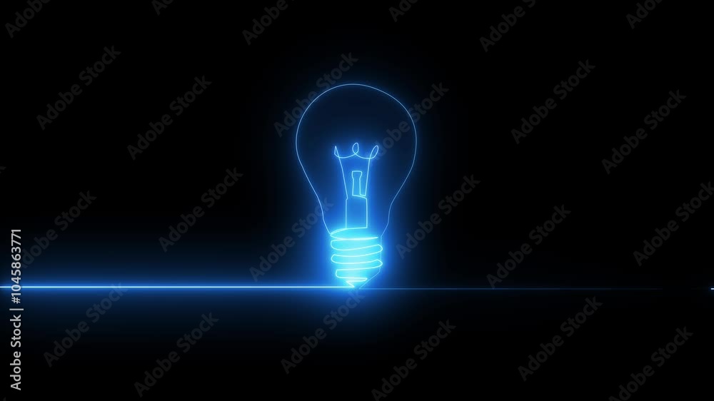 glowing Light bulb icon, A glowing light bulb Electricity icon isolated on black background. glowing Light bulb icon, A glowing light bulb Electricity icon isolated on black background.