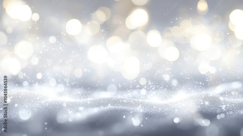 Fototapeta premium Christmas particles and sprinkles for a holiday celebration like christmas and new year copy space. shiny golden lights. wallpaper background for ads or gifts wrap and web design