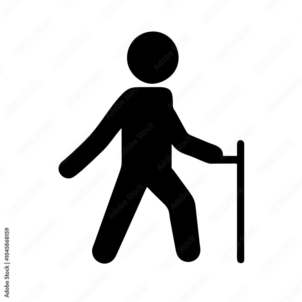 Icon representing the action of walking Icon representing the action of walking