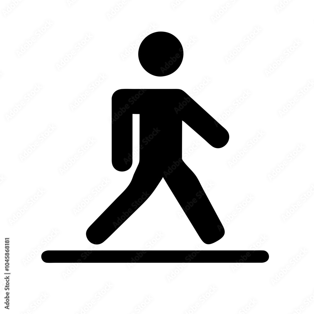 Icon representing the action of walking Icon representing the action of walking