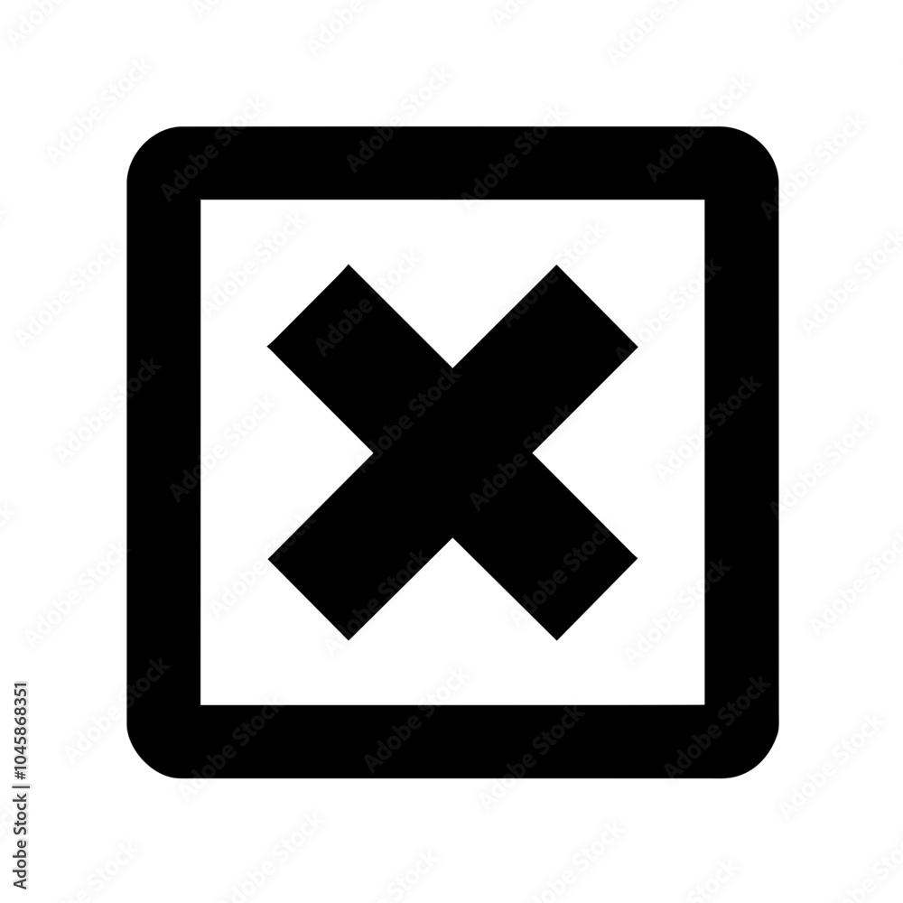Icon representing close or cancel action Icon representing close or cancel action