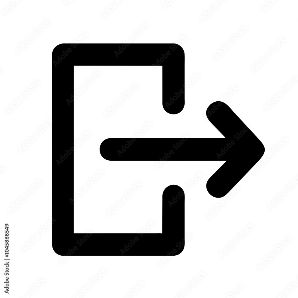 Icon indicating user logout action Icon indicating user logout action
