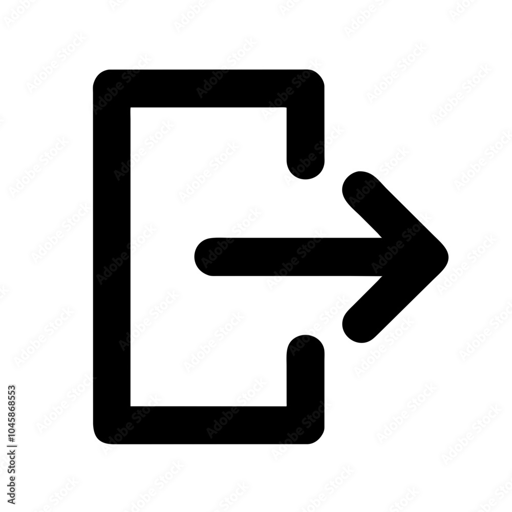  Icon indicating user logout action