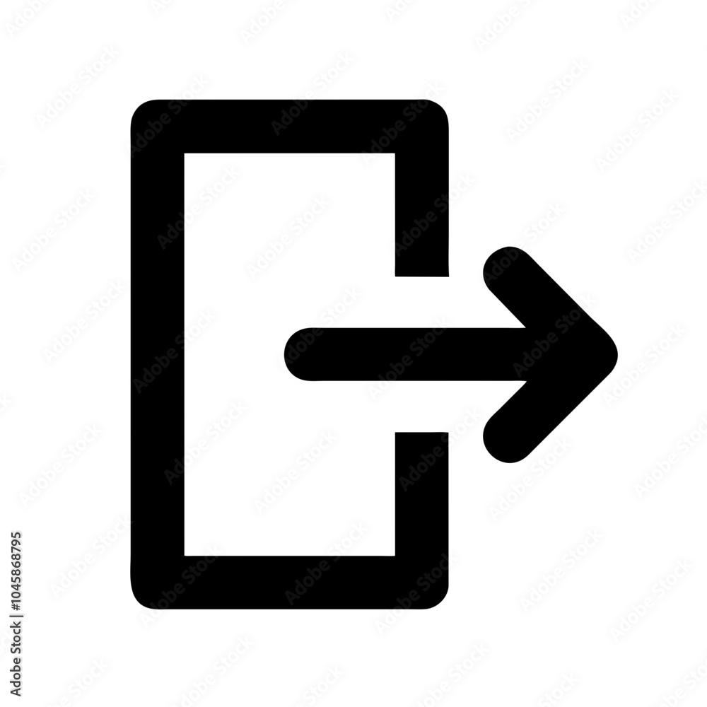 Icon indicating user logout action Icon indicating user logout action