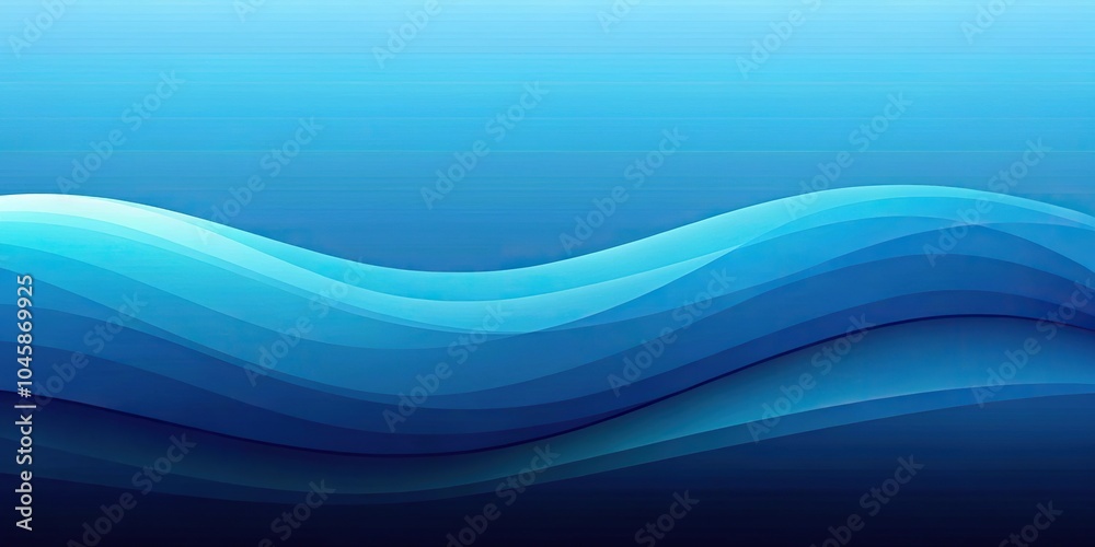 Fototapeta premium Soft blue gradient mesh wallpaper with asymmetrical wave design