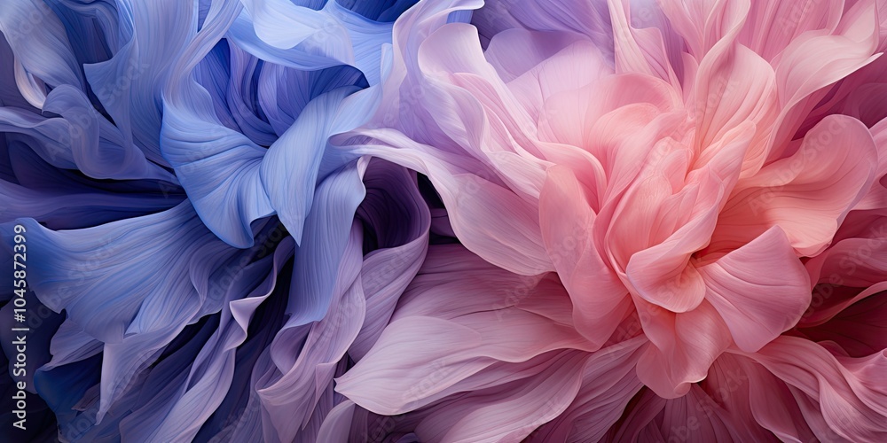 Soft petals in pink and blue Soft petals in pink and blue