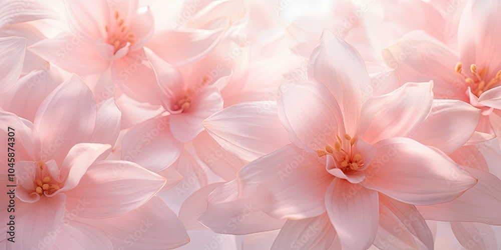Delicate pink flowers in bloom Delicate pink flowers in bloom