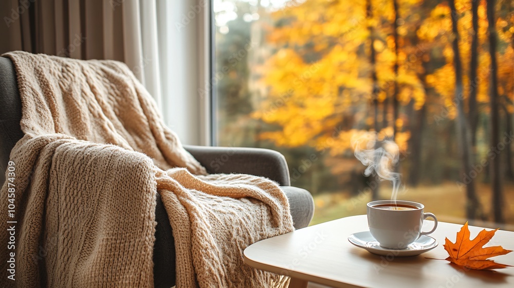 Autumn concept of home relax and comfort Autumn concept of home relax and comfort