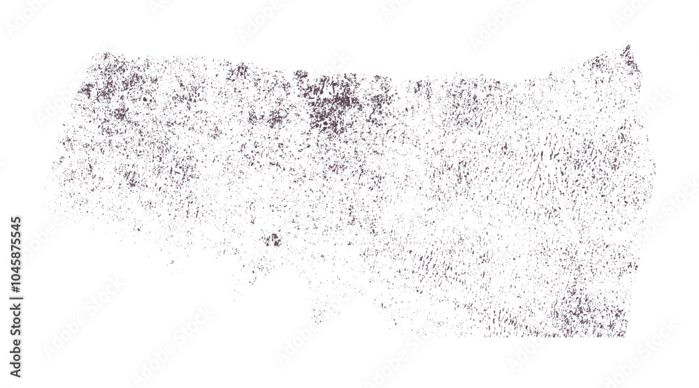 Black carboned texture overlay. Dust grainy texture on white background. Torn old paper with grain noise Grunge design elements Black scratches spots and stains. Fossil stone print Vector illustration