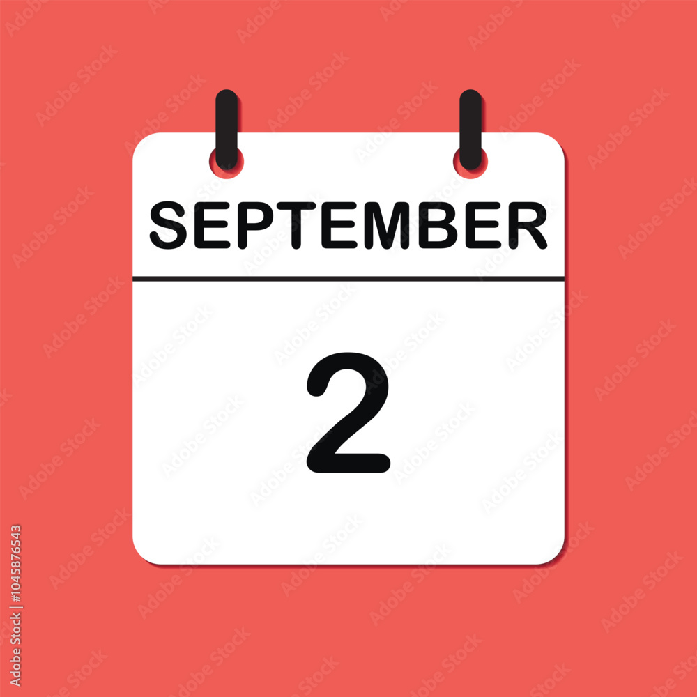 September 2. Daily Calendar icon for design. Simple design for business brochure, flyer, print media, advertisement. Easily editable September 2. Daily Calendar icon for design. Simple design for business brochure, flyer, print media, advertisement. Easily editable