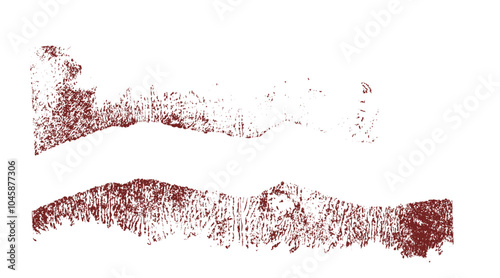 Black carboned texture overlay. Dust grainy texture on white background. Torn old paper with grain noise Grunge design elements Black scratches spots and stains. Fossil stone print Vector illustration