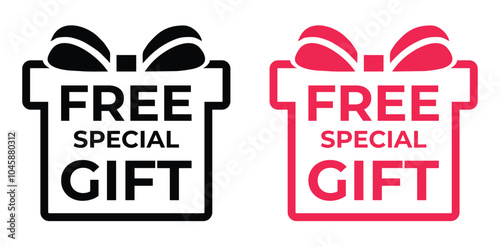  FREE Special Gift. vector illustration 