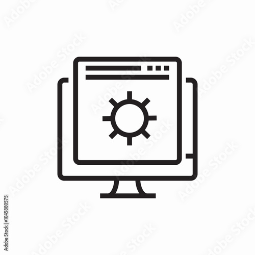 computer webpage settings icon sign vector