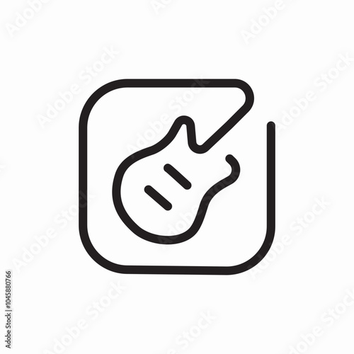 guitar music icon sign vector