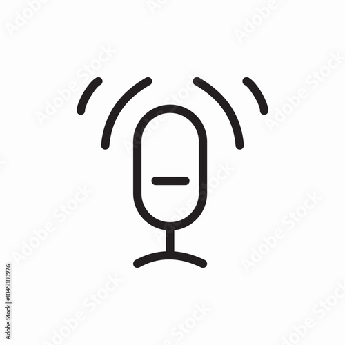 microphone voice icon sign vector