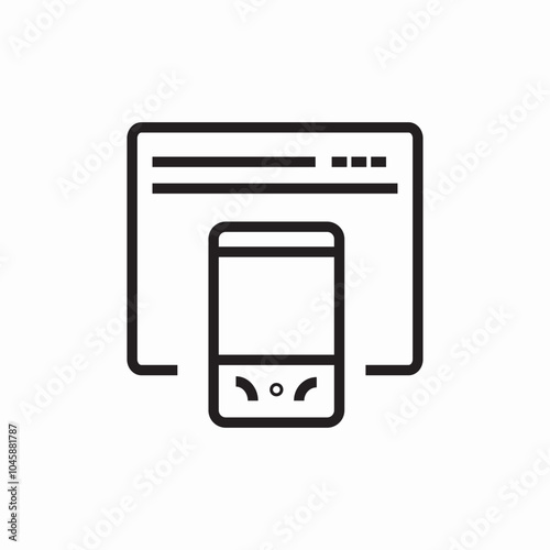 phone website connection icon sign vector