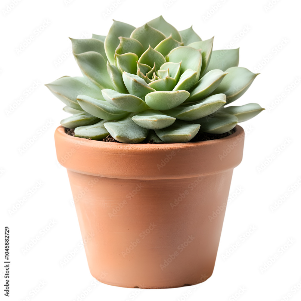 Beautiful echeveria in a terracotta pot, isolated on a transparent background, showcasing its rosette shape and rustic container for botanical and interior design displays. Beautiful echeveria in a terracotta pot, isolated on a transparent background, showcasing its rosette shape and rustic container for botanical and interior design displays.