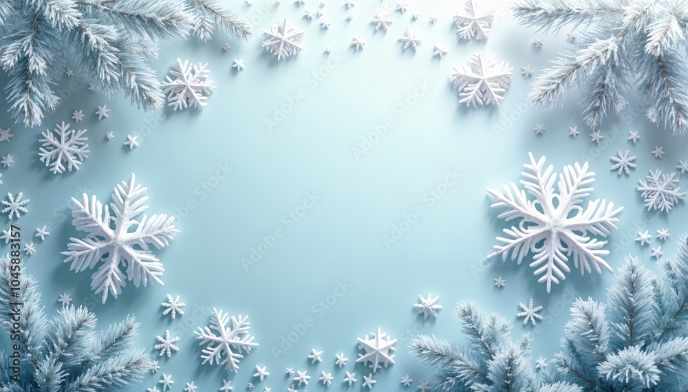 Christmas blue background with snowflakes and space for text Christmas blue background with snowflakes and space for text