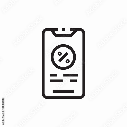 phone discount icon sign vector